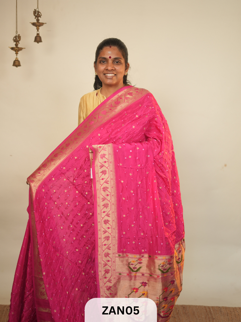 BANARASI BANDHINI WITH PAITHANI BORDER SAREE