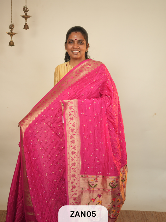 BANARASI BANDHINI WITH PAITHANI BORDER SAREE