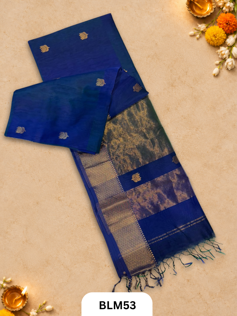 Maheshwari Lotus Buta Saree