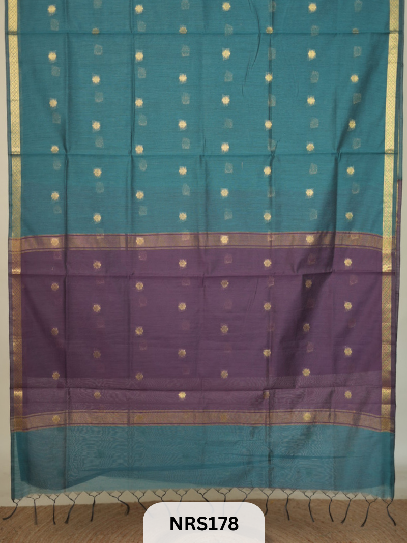CHANDERI INSPIRED MAHESWARI SAREE