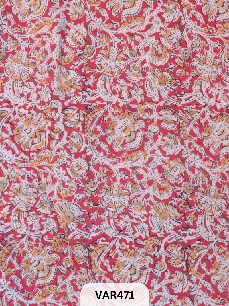 Kalamkari Hand printed - Fabric -1mtr