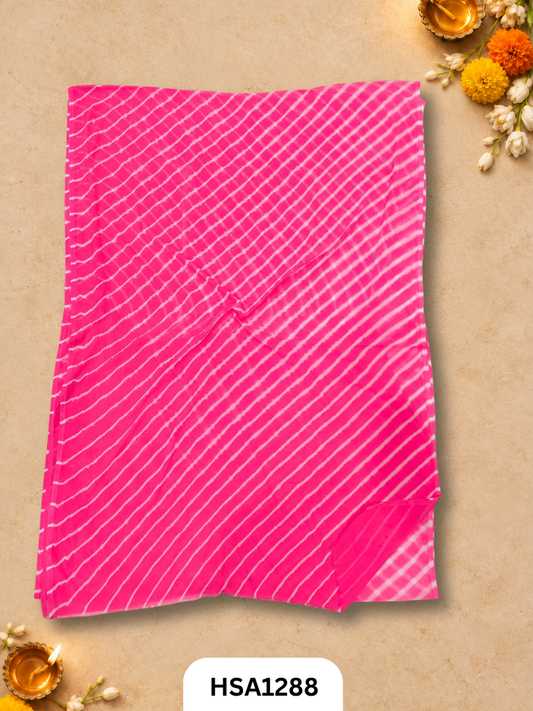 Hand block printed  Hand tye-dye  Lahriya Saree