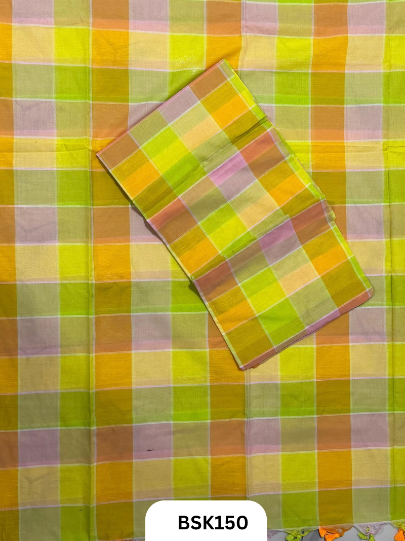 Mul Cotton Checks Top Duppata -2.5Mtr