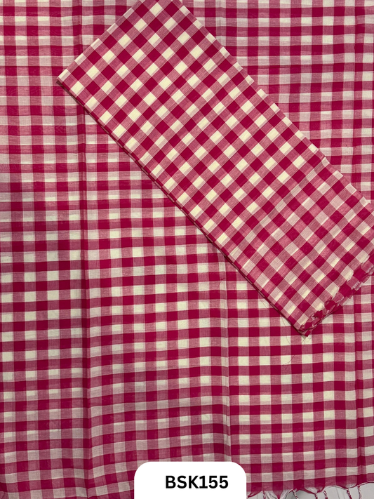 Mul Cotton Checks Top Duppata -2.5Mtr