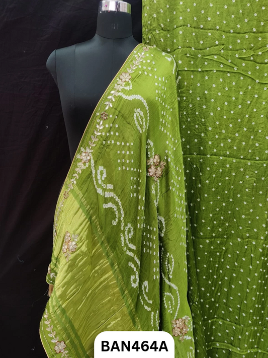 Semi Gaji SilkTissue Pallu Star Saree With Edging