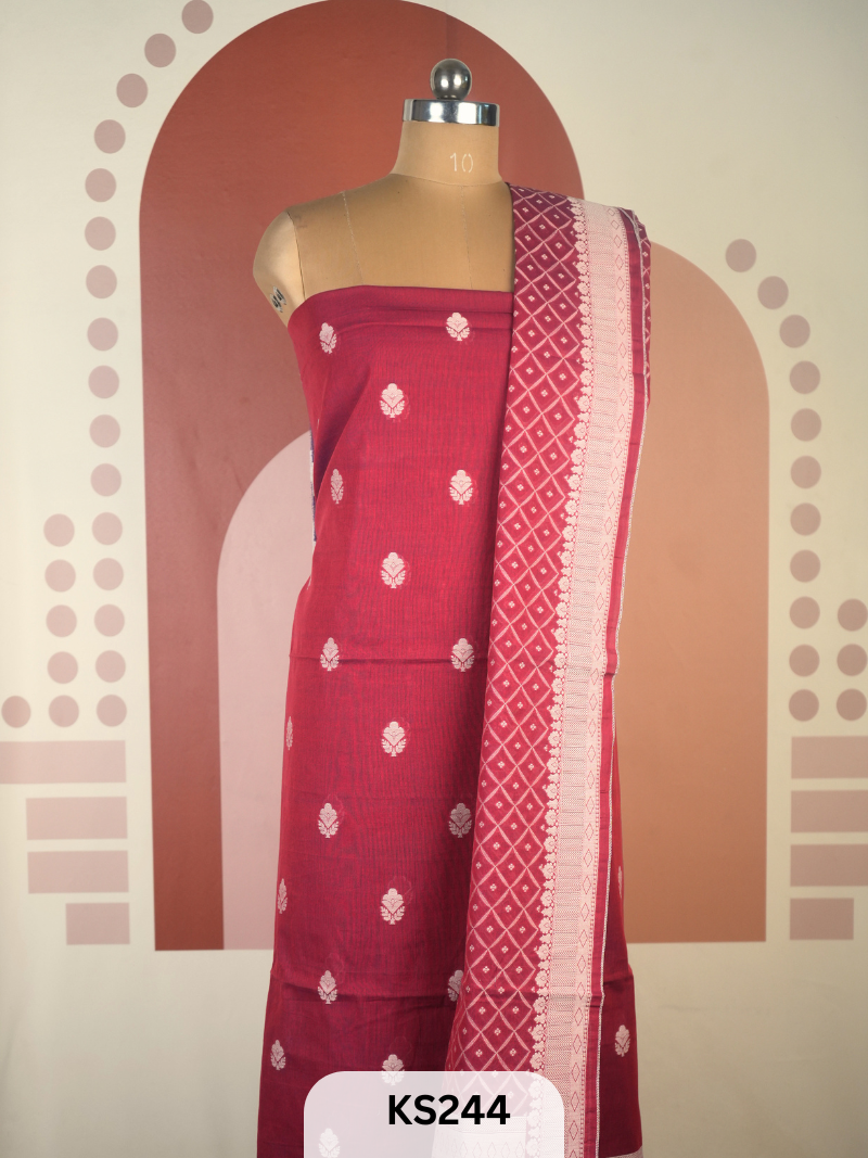 PURE CHANDERI SILK HANDLOOM SALWAR