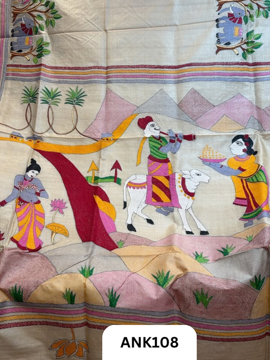 Pure Handloom baluchari Silk Saree