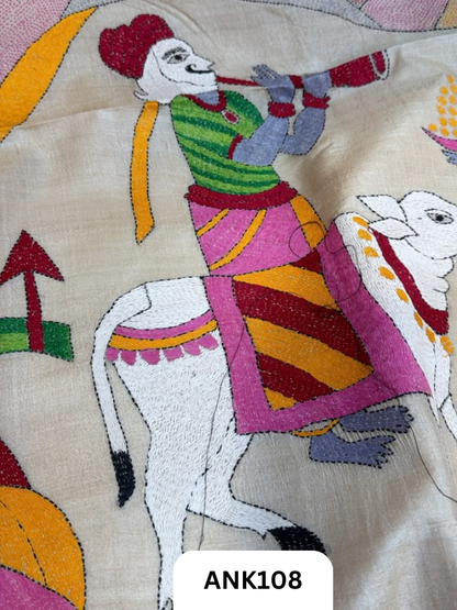Pure Handloom baluchari Silk Saree