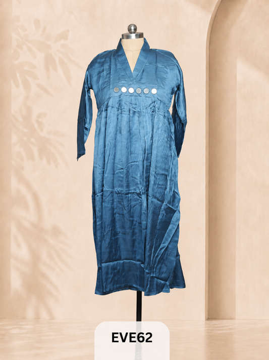 PLAIN MODAL KURTI WITH MIRROR WORK