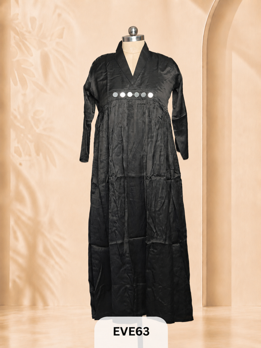 PLAIN MODAL KURTI WITH MIRROR WORK