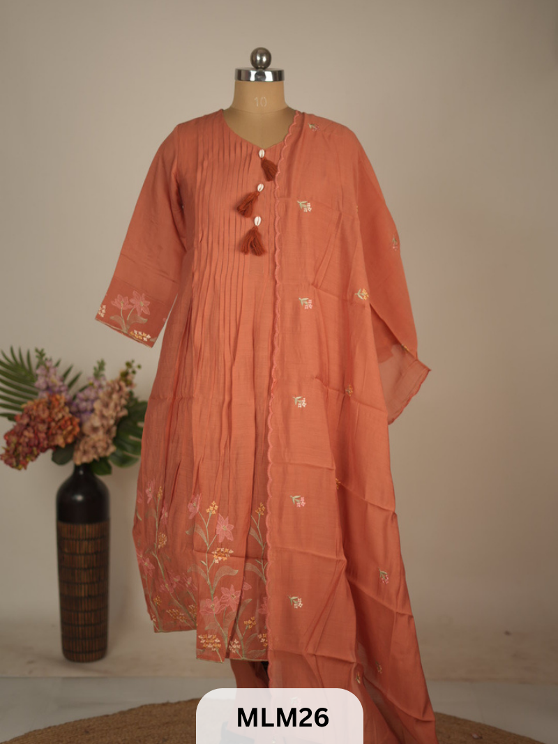 PURE VISCOSE PREMIUM KURTI SET - 3PCS