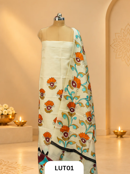 Pure Tussar Hand Painted Salawar
