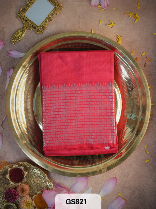 Pure Handloom Mangalgiri Pattu Material (2.5 Meters)