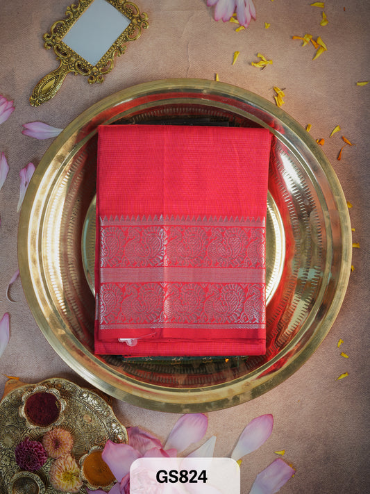 Pure Handloom Mangalgiri Pattu Material (2.5 Meters)