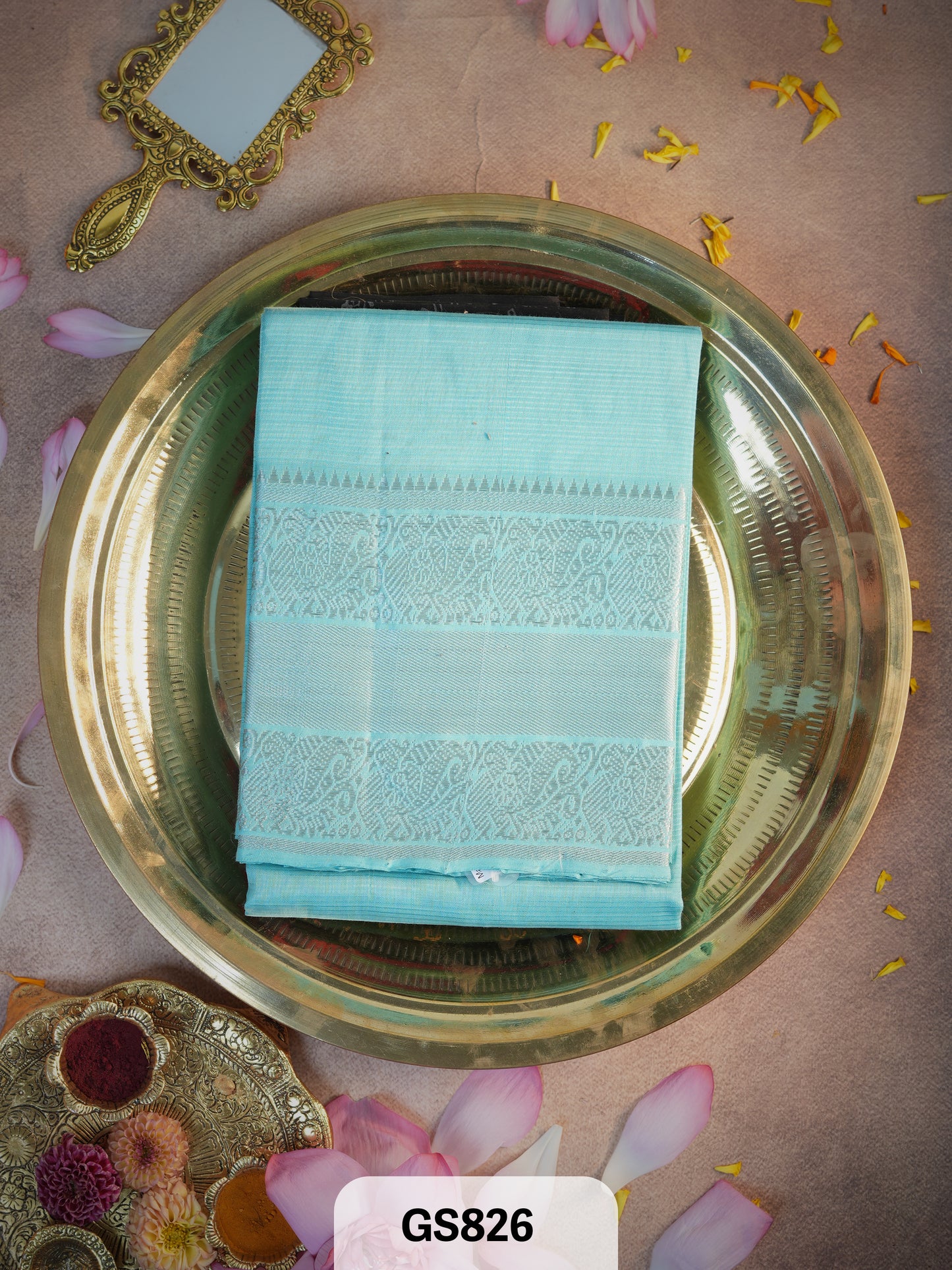 Pure Handloom Mangalgiri Pattu Material (2.5 Meters)