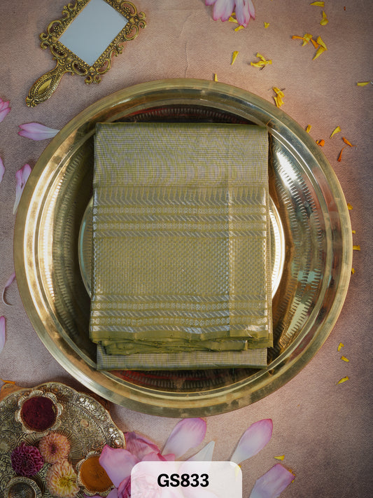 Pure Handloom Mangalgiri Pattu Material (2.5 Meters)