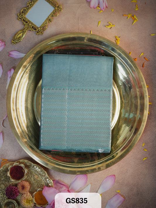 Pure Handloom Mangalgiri Pattu Material (2.5 Meters)