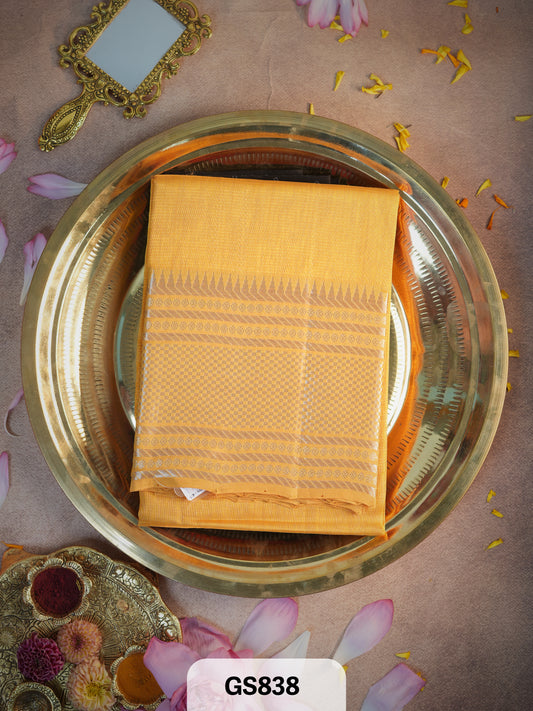 Pure Handloom Mangalgiri Pattu Material (2.5 Meters)