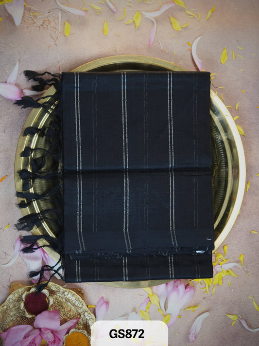 Pattu plain Jari Lines sarees