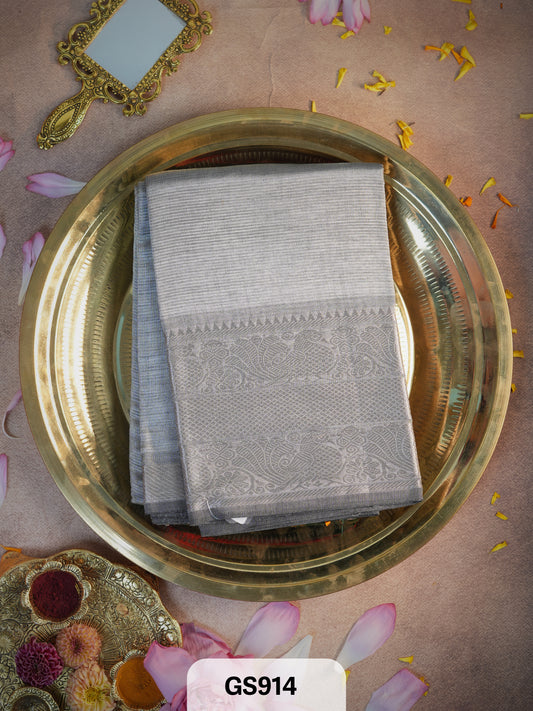 Pure Handloom Mangalgiri Pattu Kanchipuram Lehenga Material-4.5Mtrs