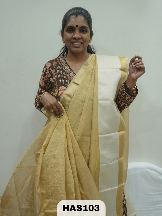 BANARAS CRUSH TISSUE SAREE