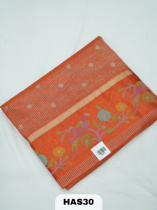 BANARAS TISSUE FIGURE BORDER SAREE