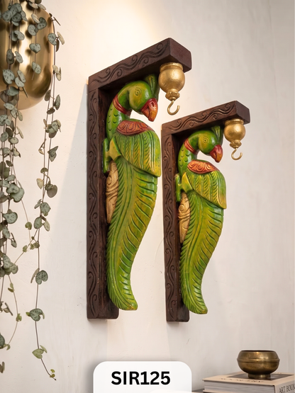 Parrot Temple Painting Heritage Wall Corbels