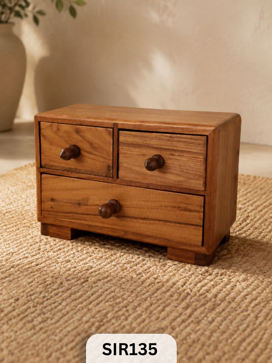 Handcrafted Wooden Cabinet with Drawers