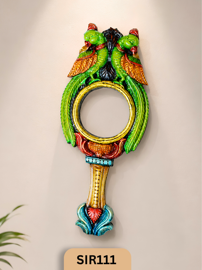 TWIN PARROT HERITAGE WOODEN WALL ART | WIDTH 9.5 IN HIGHT: 23 IN THICKNESS : 1.8 IN