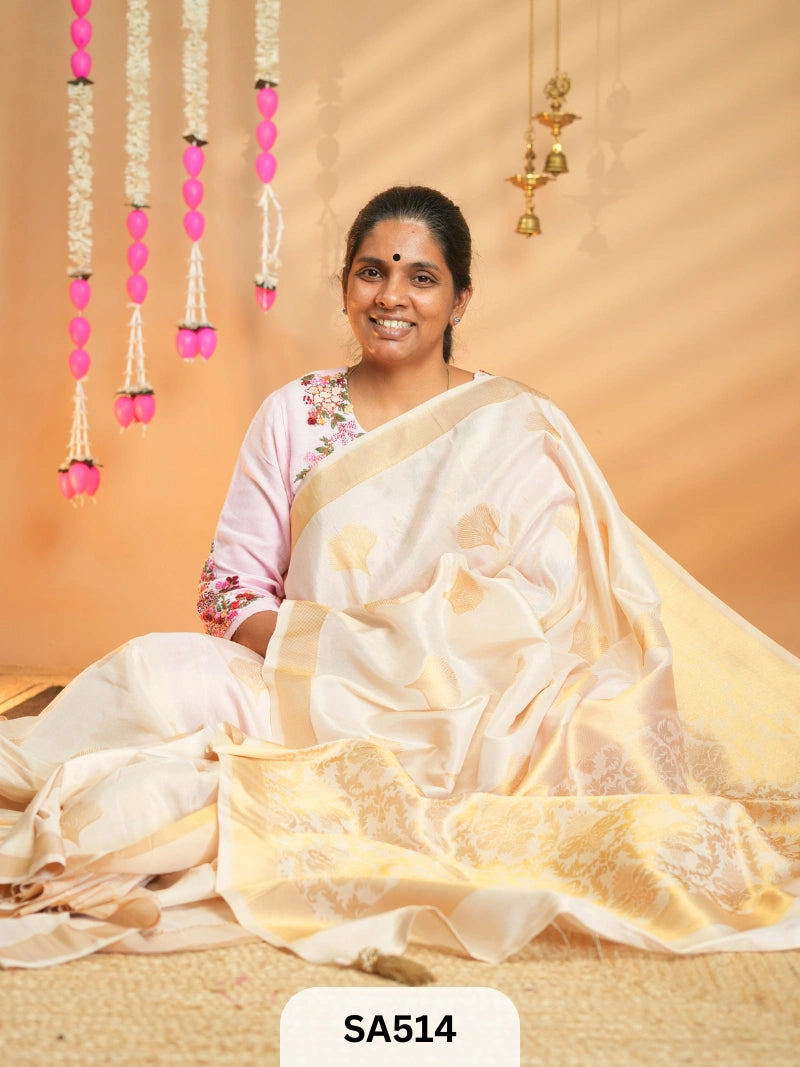 JUTE SOFT SILK  SAREE - BANARASI -1