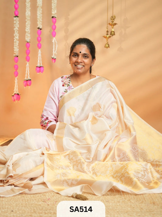 JUTE SOFT SILK  SAREE - BANARASI -1