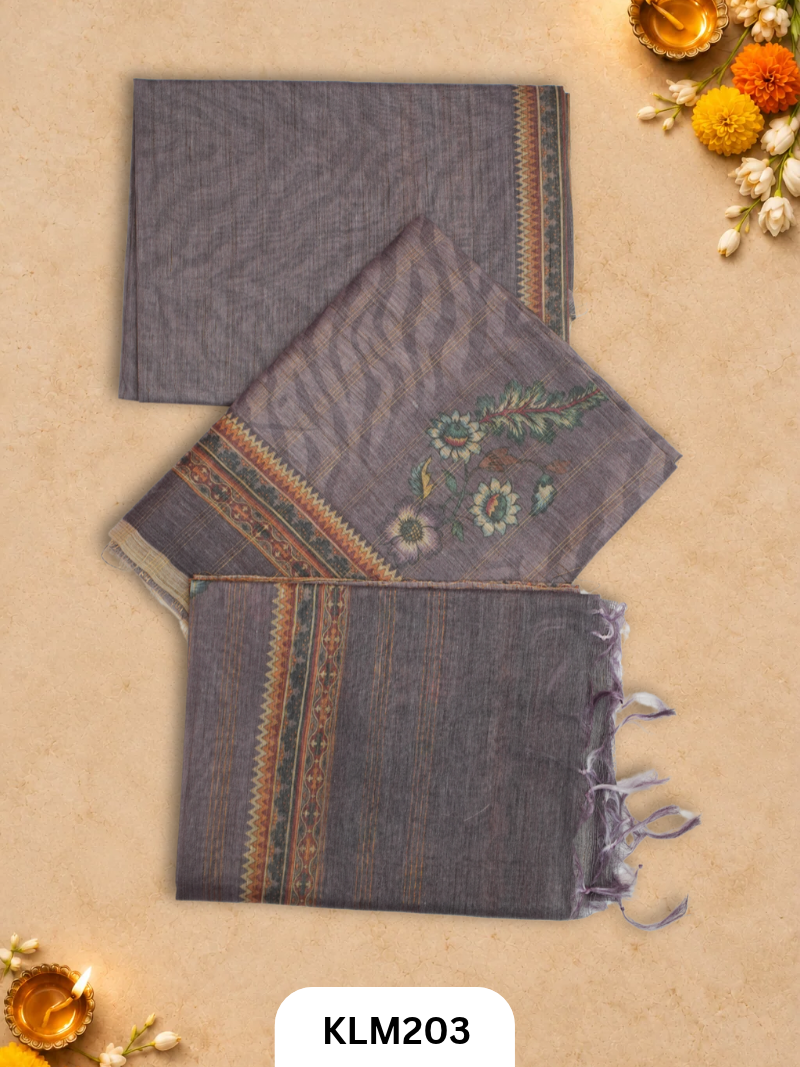 Semi Tussar Salwar Unstitched 3Pc Set