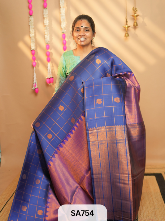 SEMI KANCHIPURAM SOFT SILK SAREE