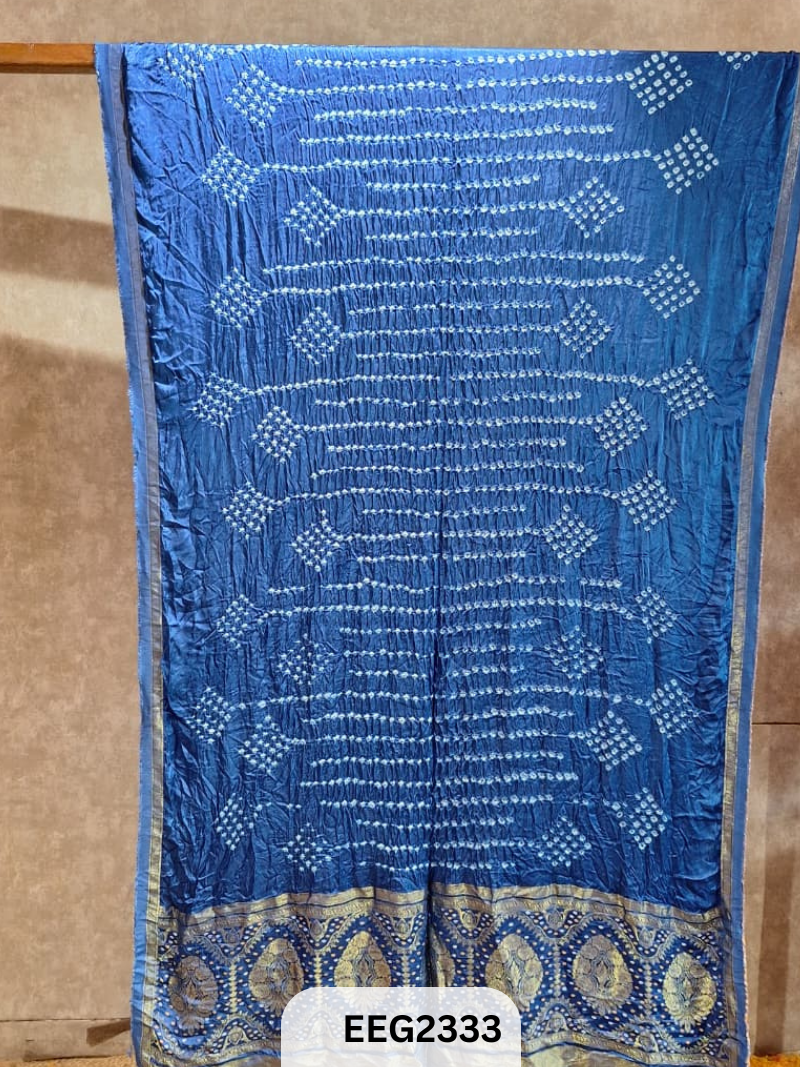 MODAL FUSIOIN SAREE WITH DOLA BORDER - EXCLUSIVE