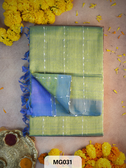 Handloom Mangalgiri saree with Jute Border