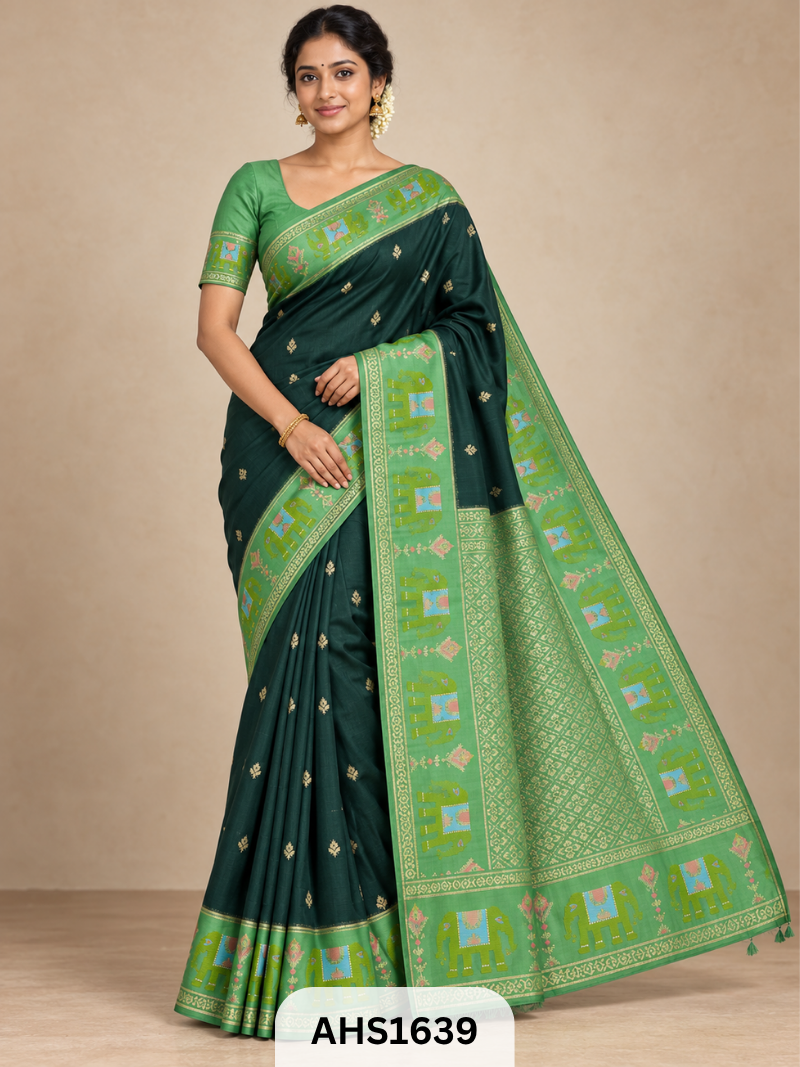 Pure Kota Manipuri Silk Weaving Saree With Blouse