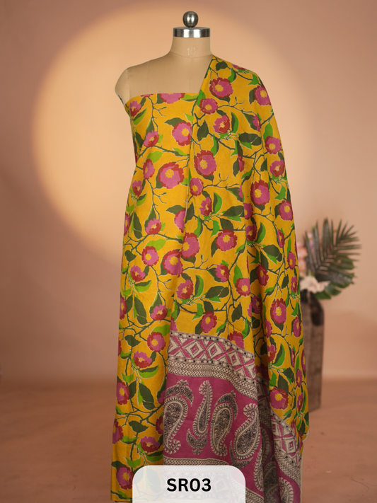 KALAMKARI COTTON-2 PCS-TOP & DUPPATA