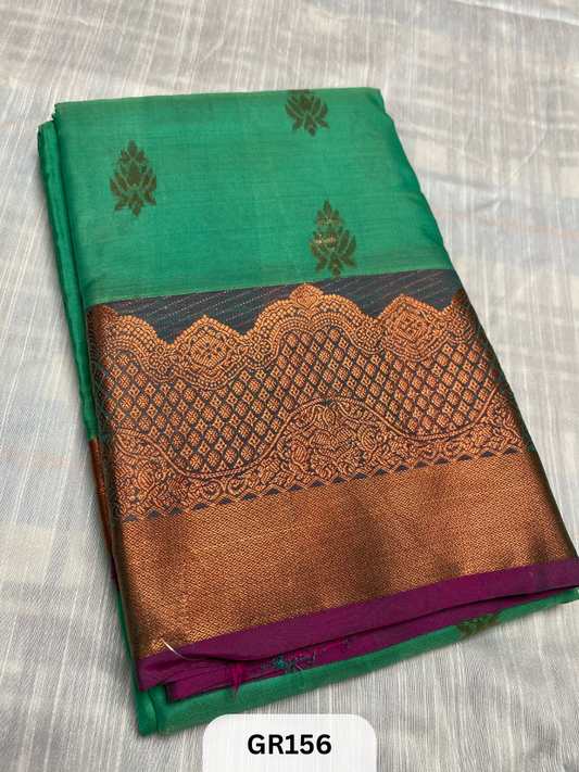 Pure Kancheepuram Silk Saree | Green |