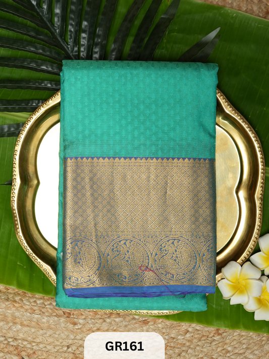 Pure Kanchipuram Silk Saree | Sea Green 