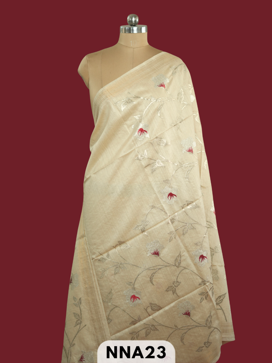 PURE TUSSAR DESIGNER PIECE SAREE