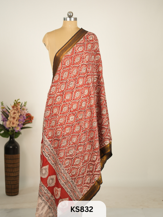 KALAMKARI CHENNURI SILK DUPPATTA