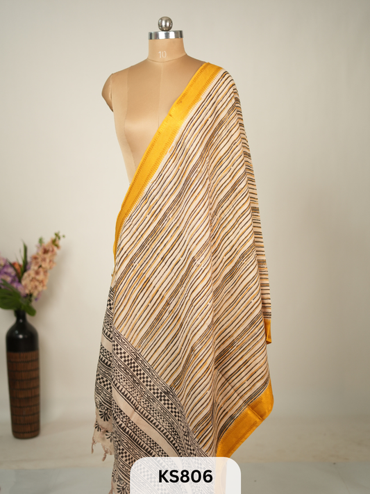 KALAMKARI CHENNURI SILK DUPPATTA