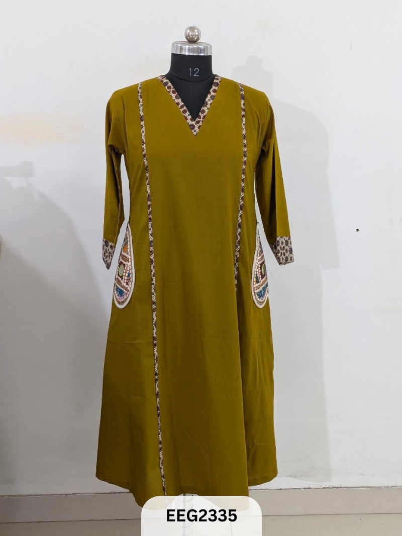 SPECIAL KUTCH PATCH WORK COTTON KURTI - ON ORDER