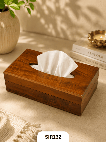 Wooden Teak Tissue paper Box