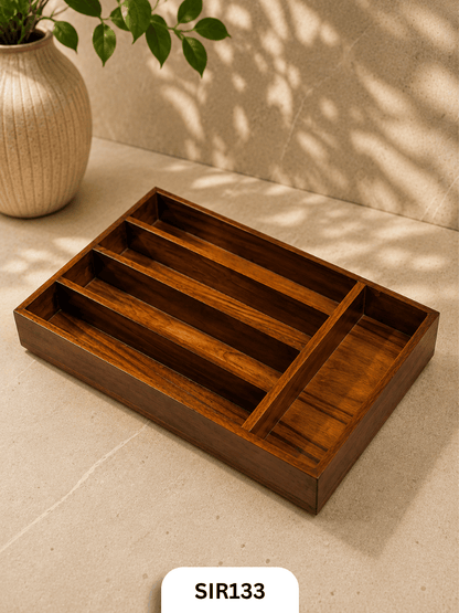 Premium Teak Wood Spoon Organizer