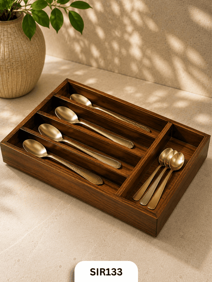 Premium Teak Wood Spoon Organizer