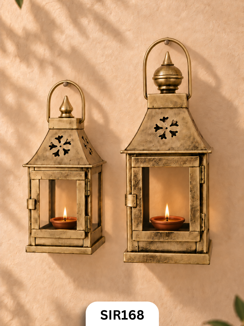 Iron Perforated Hanging Lanter Combo
