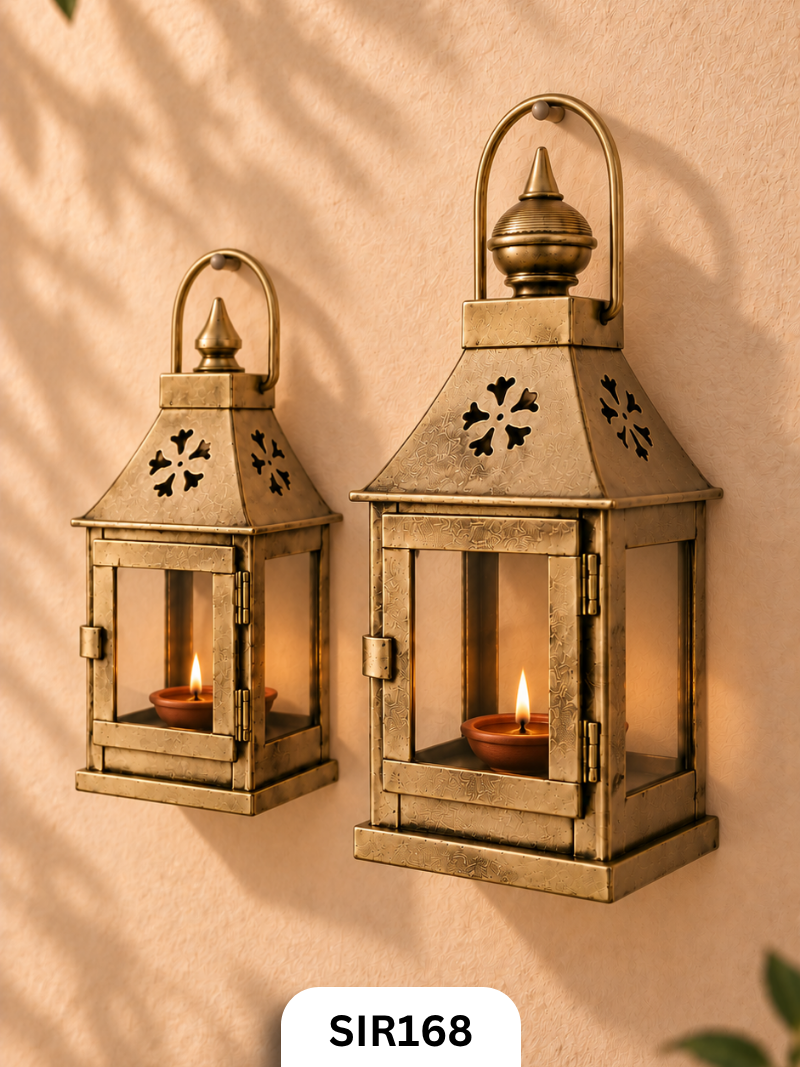 Iron Perforated Hanging Lanter Combo