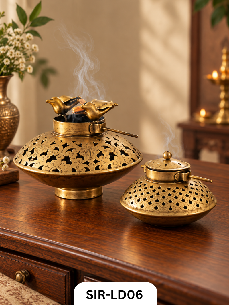 Golden Bird Bakhoor Burner Duo – Set of 2