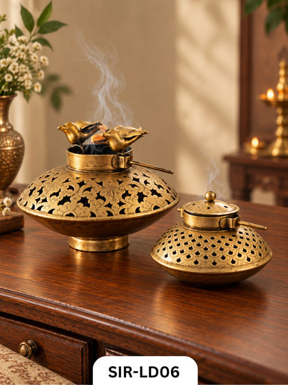 Golden Bird Bakhoor Burner Duo – Set of 2